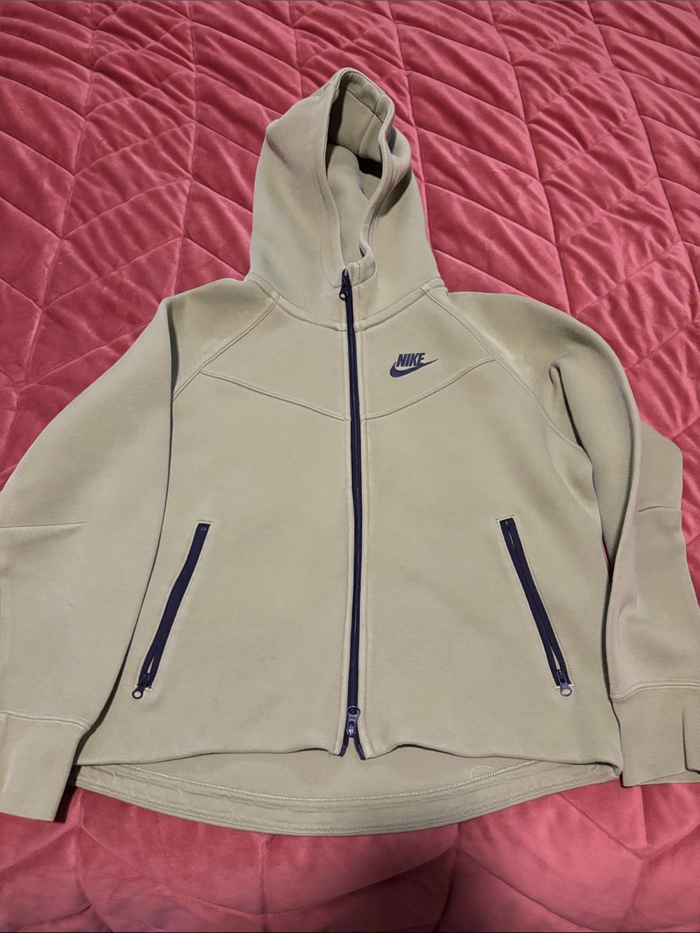 Nike Olive Green Full-Zip Hooded Utility Jacket